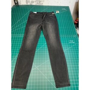 Grace & Lace Womens Size 10 Charcoal Grey Skinny Jeans High Rise Stretch Denim